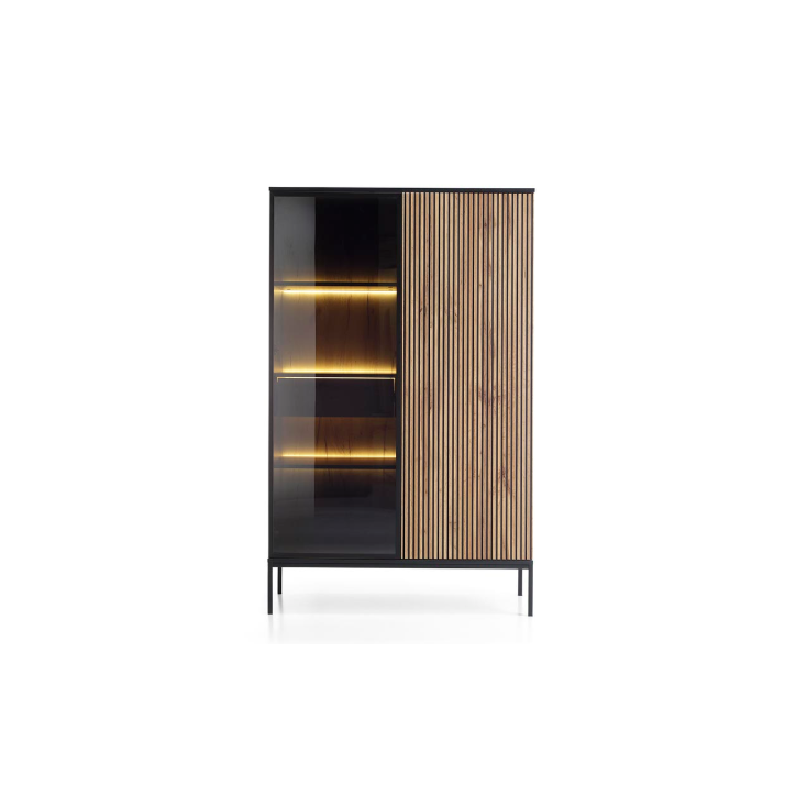 Ensemble meuble TV SENTO couleur Chêne Wotan / Noir